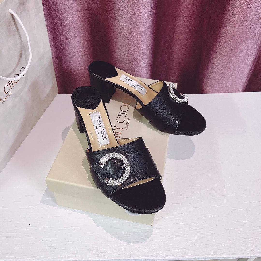 14A166ZDE Stylish Slippers Heel height 6cm