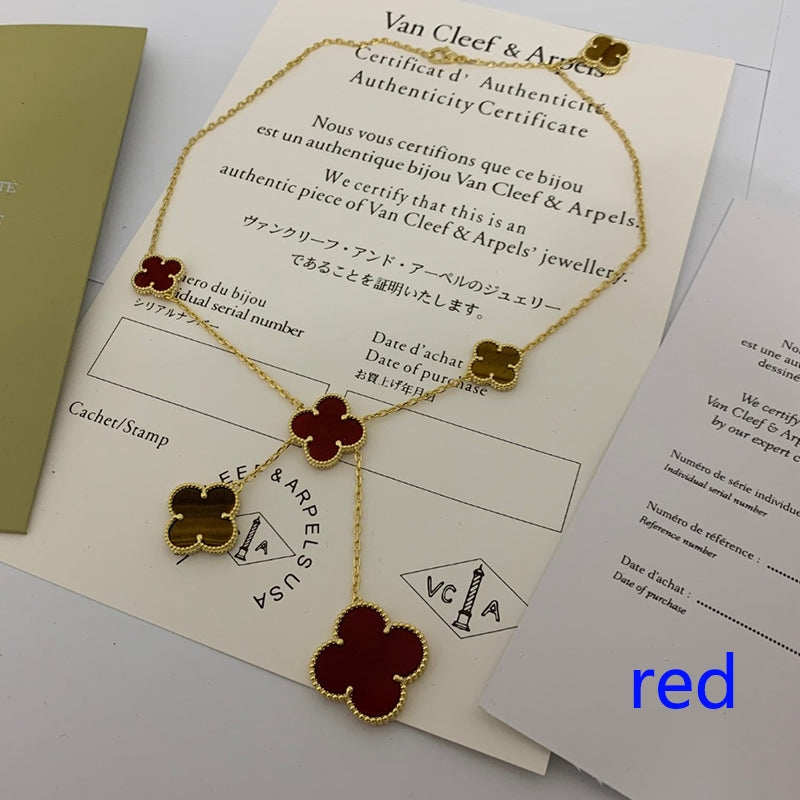 5XVA182KDE Stylish 6 flowers necklaces