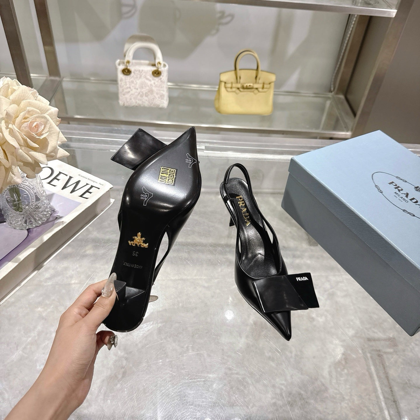 255QP41ZDE Stylish leather High heels
