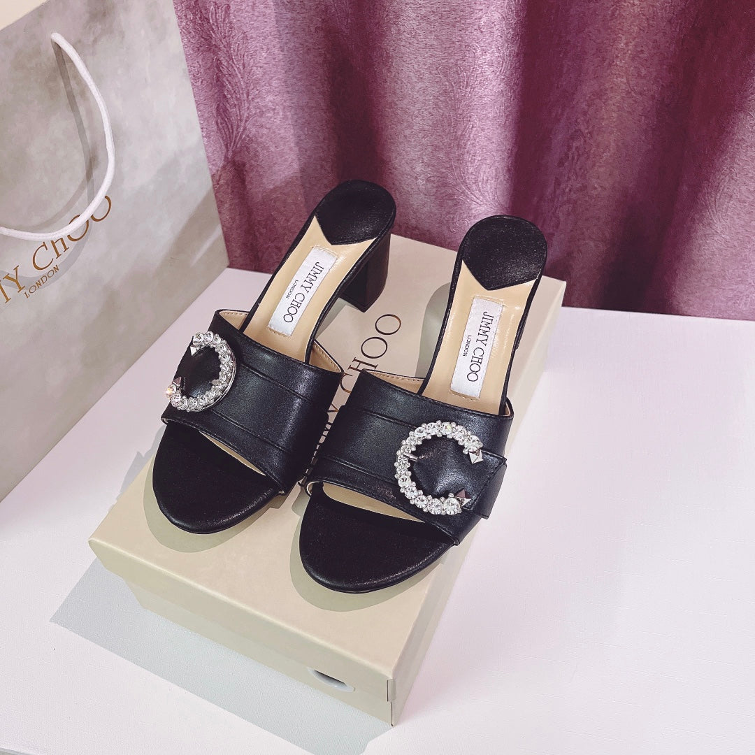 14A166ZDE Stylish Slippers Heel height 6cm