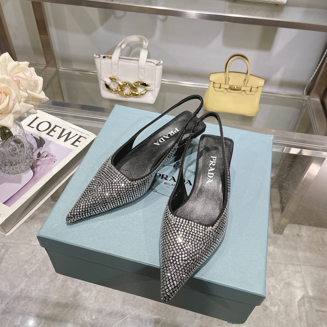 285RP53ZDE Stylish leather shoes (Heel height 4CM)