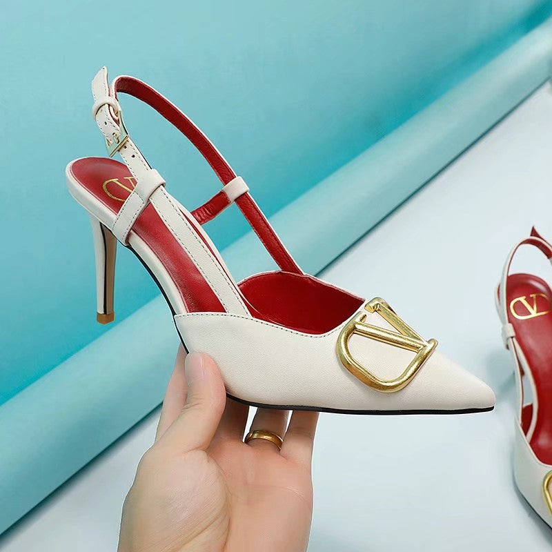 245RVL14ZDE Stylish leather High heels