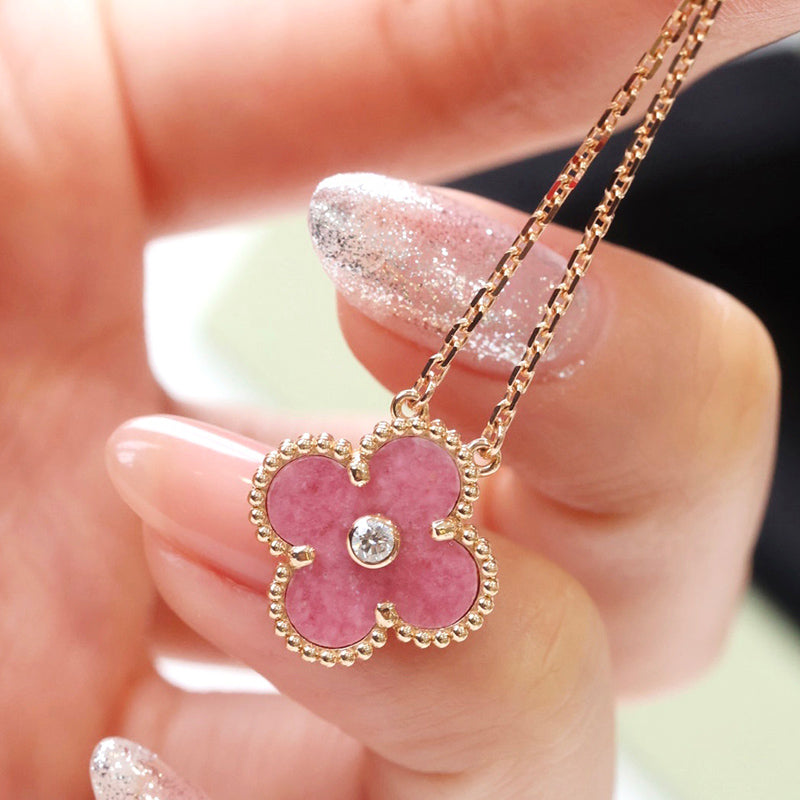 5XVA186XDE Stylish 1 flower necklace and ring