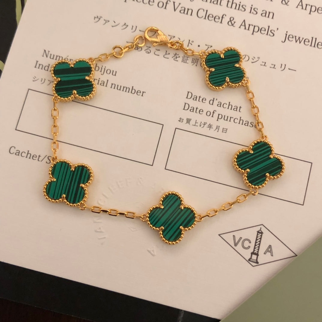 5XVA180KDE Stylish bracelets 5 flowers normal size1.5cm flower