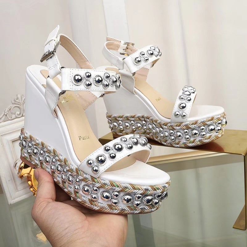 J4A48ZDE Stylish leather High heels 12cm heel
