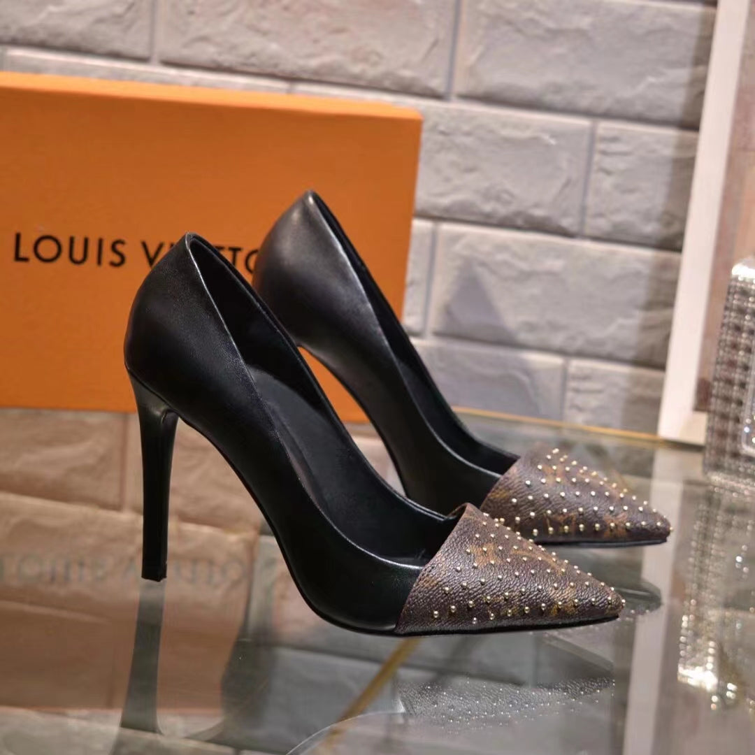 245RE34ZDE Stylish leather High heels