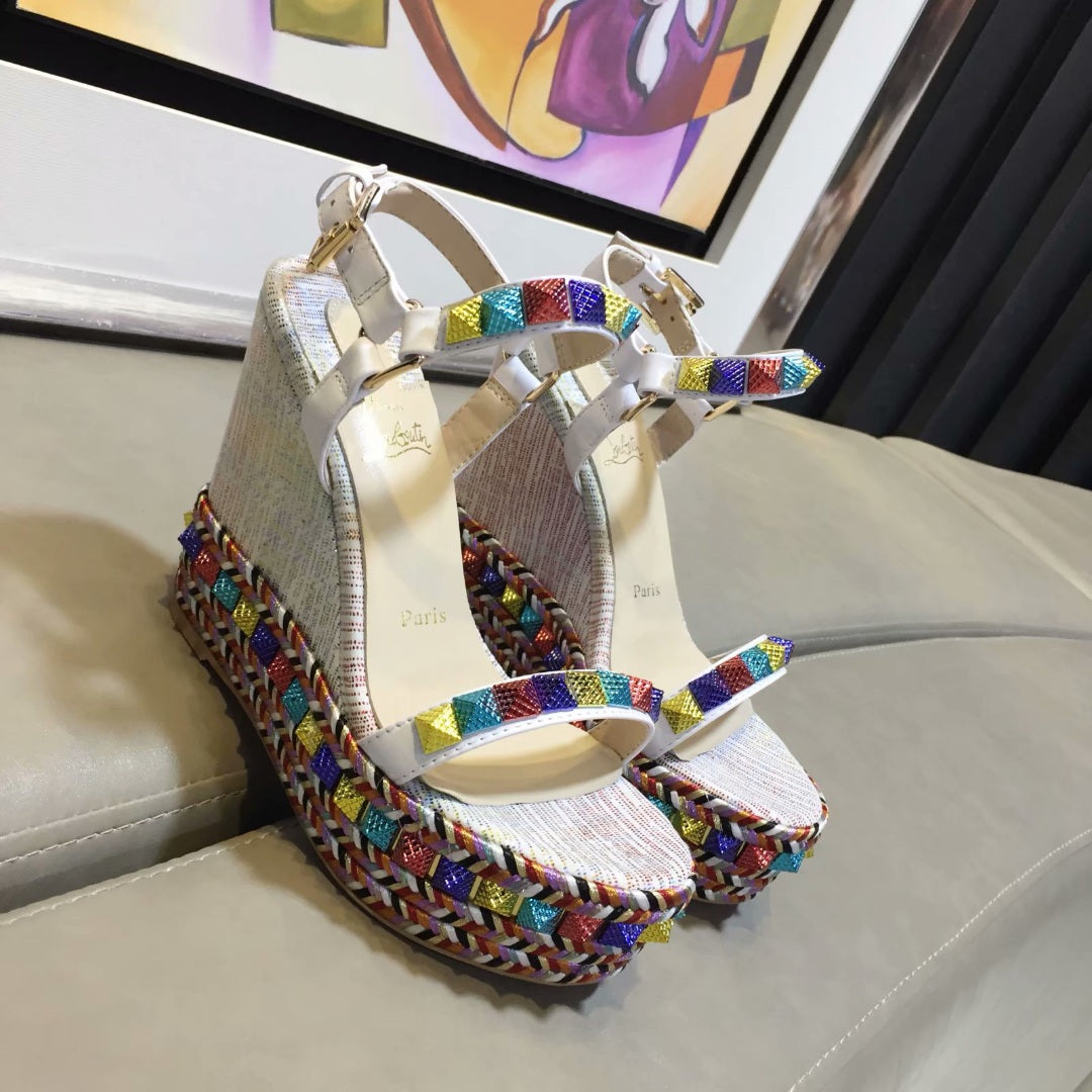 J4A54ZDE Stylish leather High heels 12cm heel