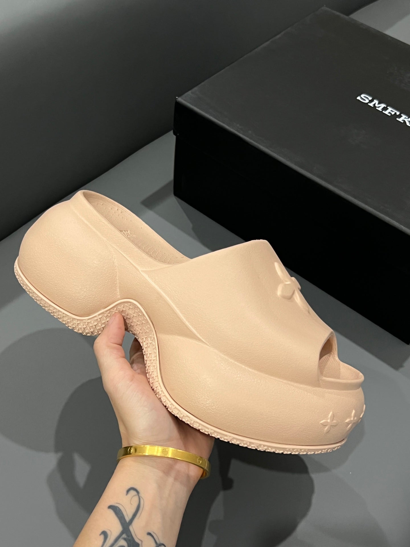 14A14ZDE Stylish slippers Heel height 7.5cm 9.5cm