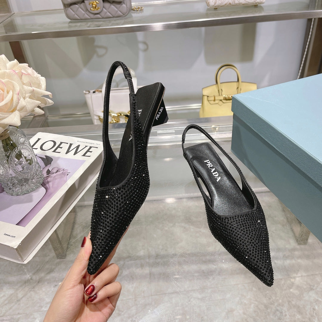285RP53ZDE Stylish leather shoes (Heel height 4CM)