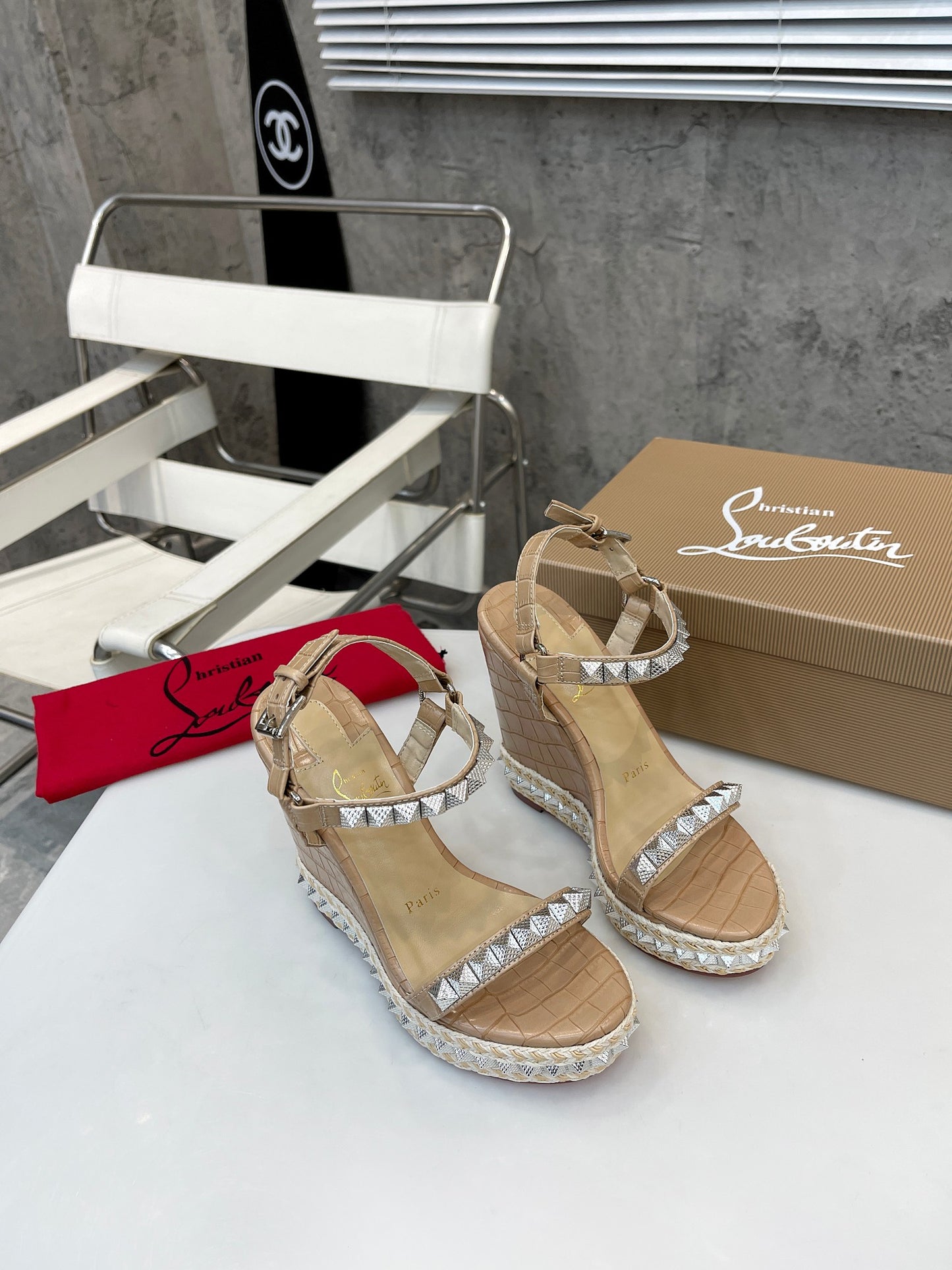 J4A40ZDE Stylish leather High heels 12cm heel