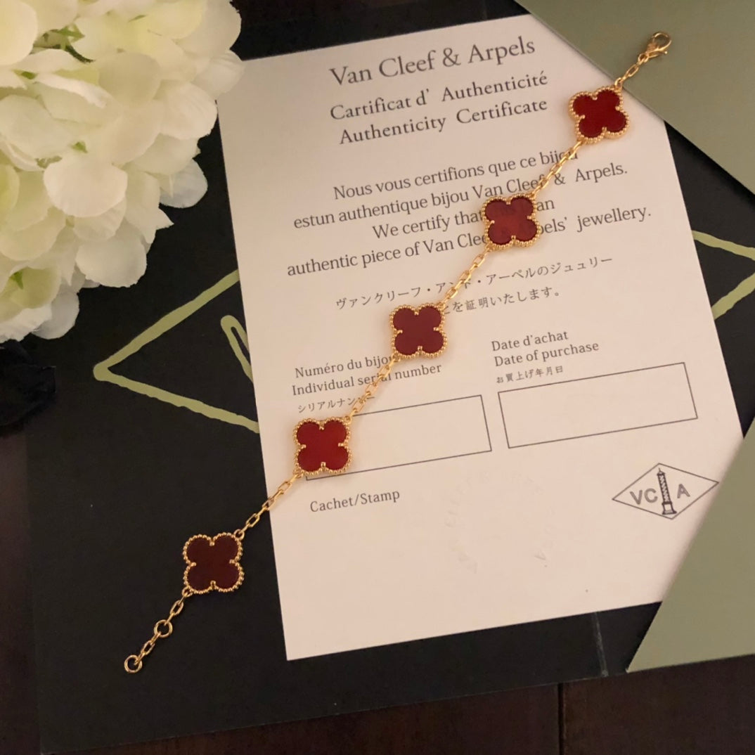 5XVA180KDE Stylish bracelets 5 flowers normal size1.5cm flower