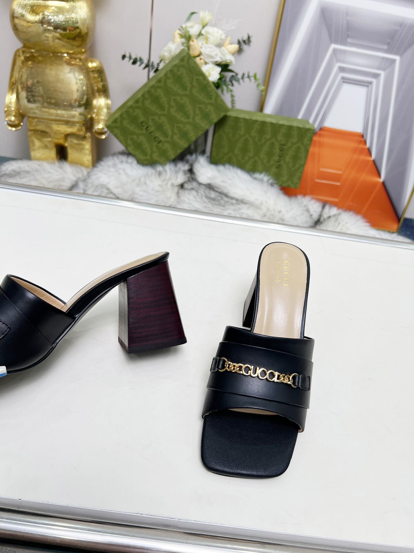 275NB11ZDE Stylish leather High heels