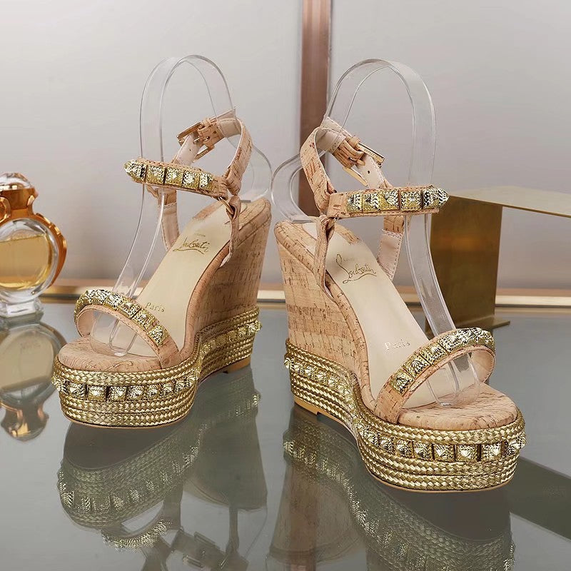 J4A50ZDE Stylish leather High heels 12cm heel