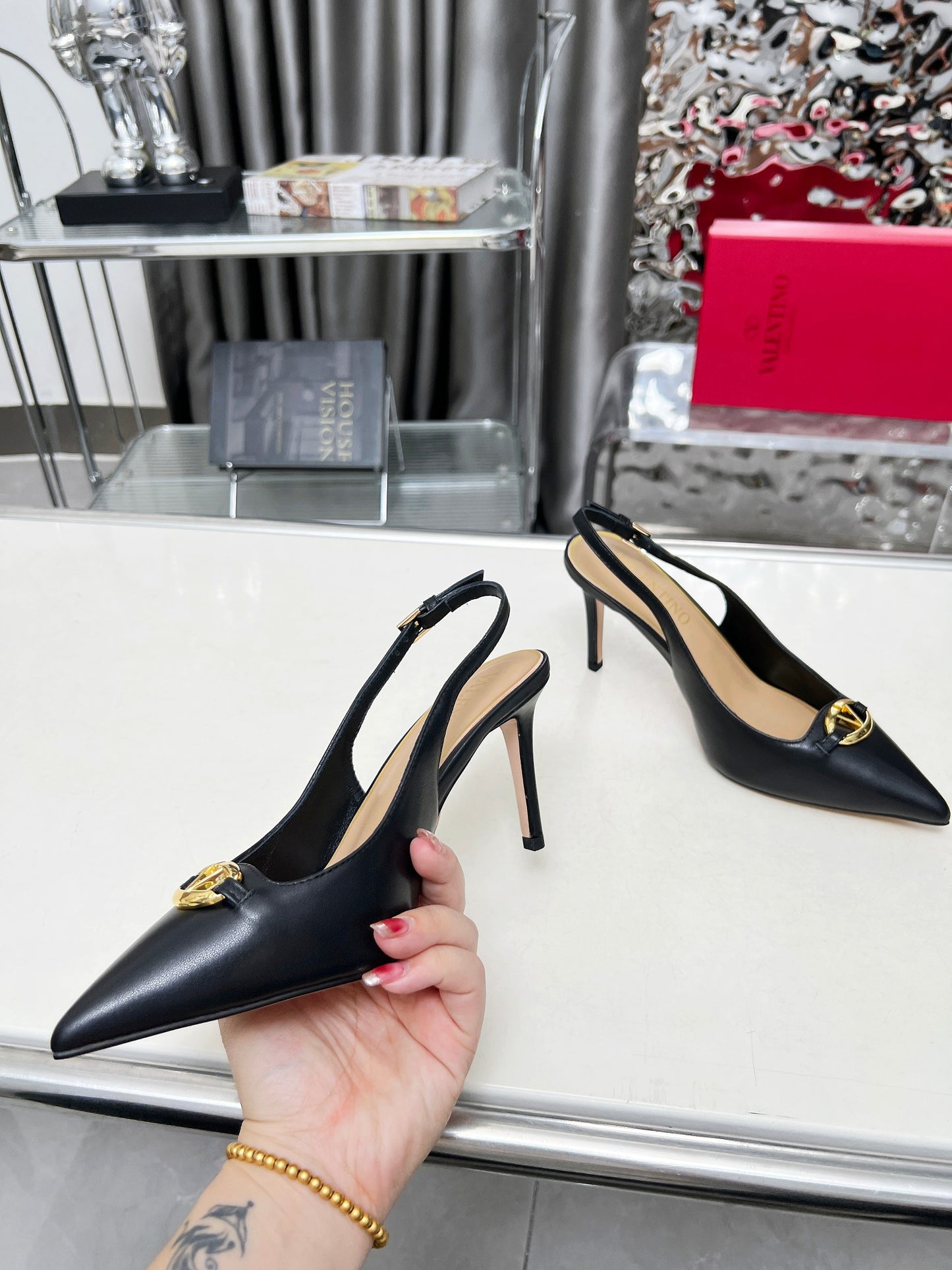 245RVL15ZDE Stylish leather High heels