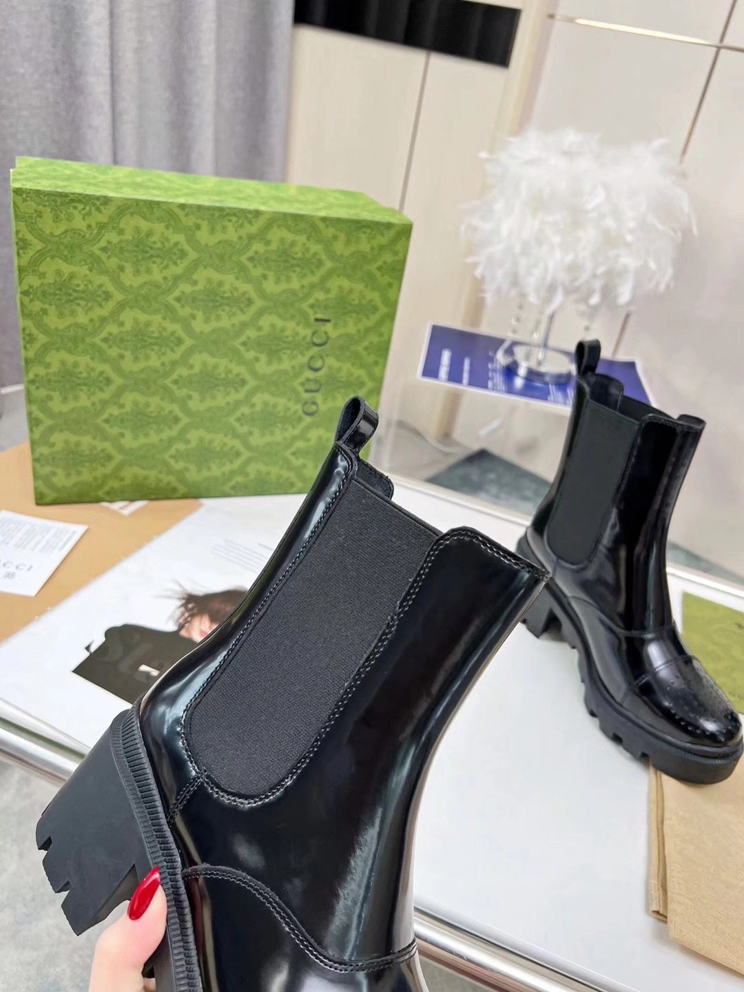 2XB198ZDE Stylish leather boot (top layer leather lining)