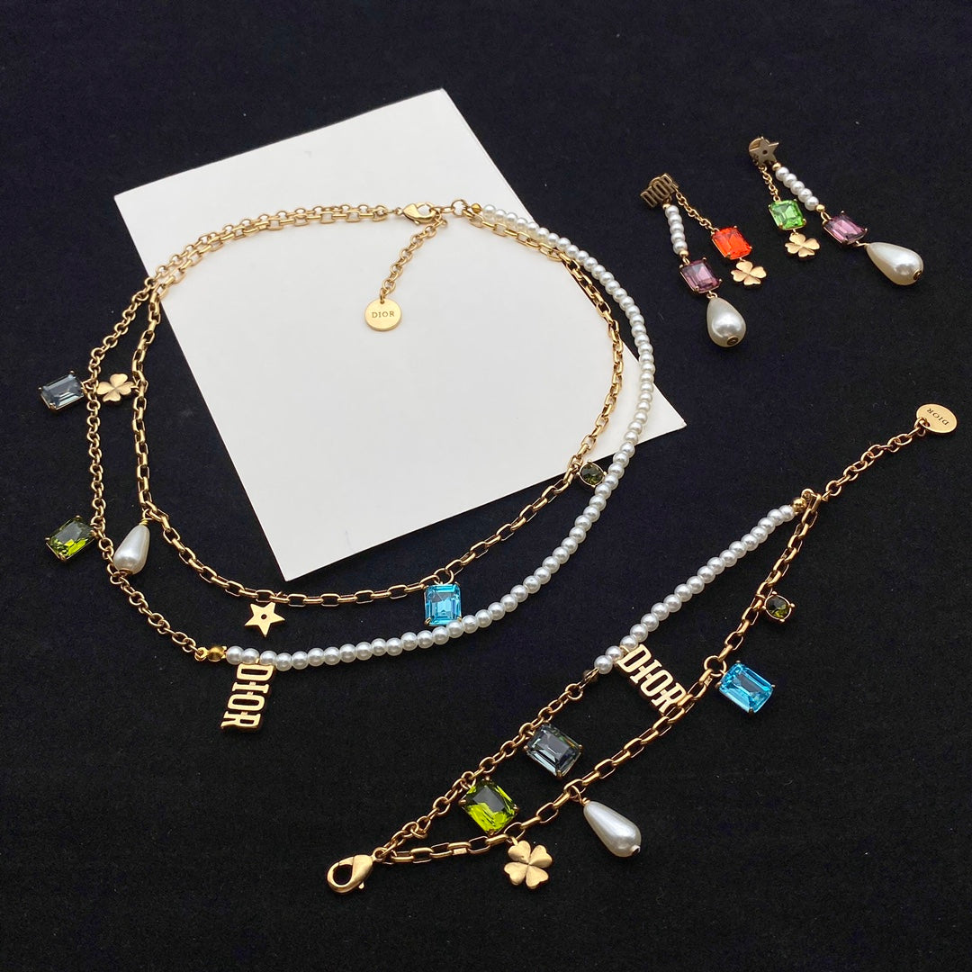 14D506XDE Stylish Earrings Bracelets Necklaces