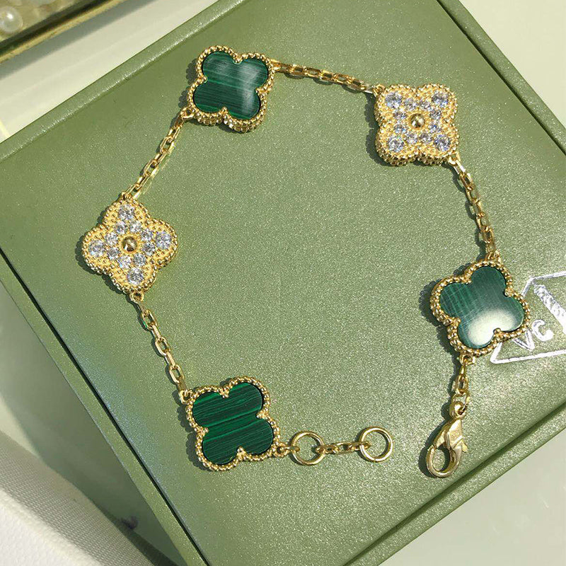 5XVA179KDE Stylish bracelets 5 flowers normal size1.5cm flower