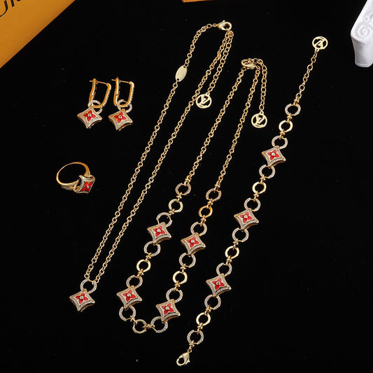 1YE339XDE Stylish  Earrings Bracelets Necklaces Rings