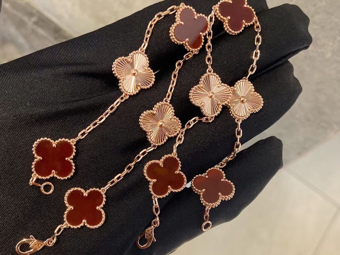 5XVA190KDE Stylish 6 flowers bracelets+2 flowers earrings
