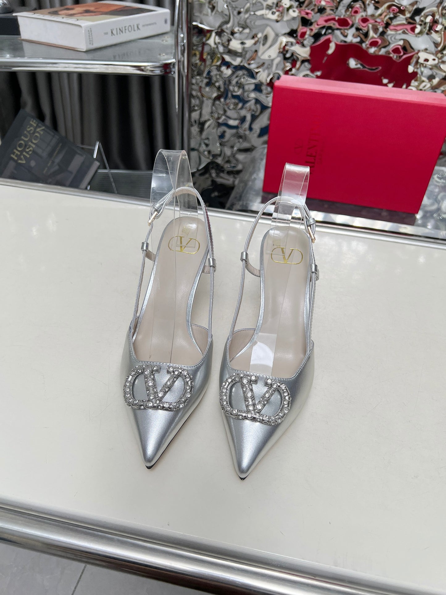 245RVL22ZDE Stylish leather  High heels