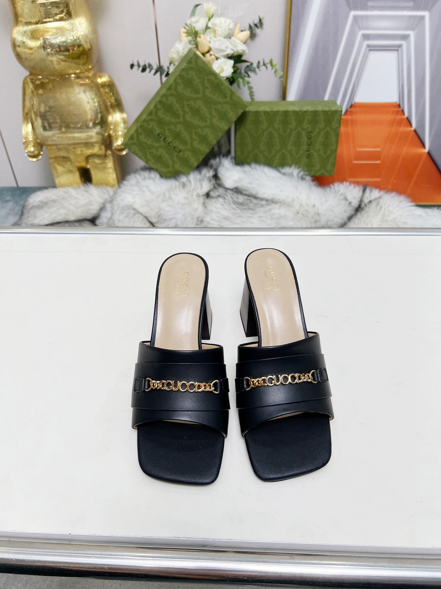 275NB11ZDE Stylish leather High heels