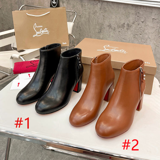 JXA33ZDE Stylish leather Boots Heel height 7cm