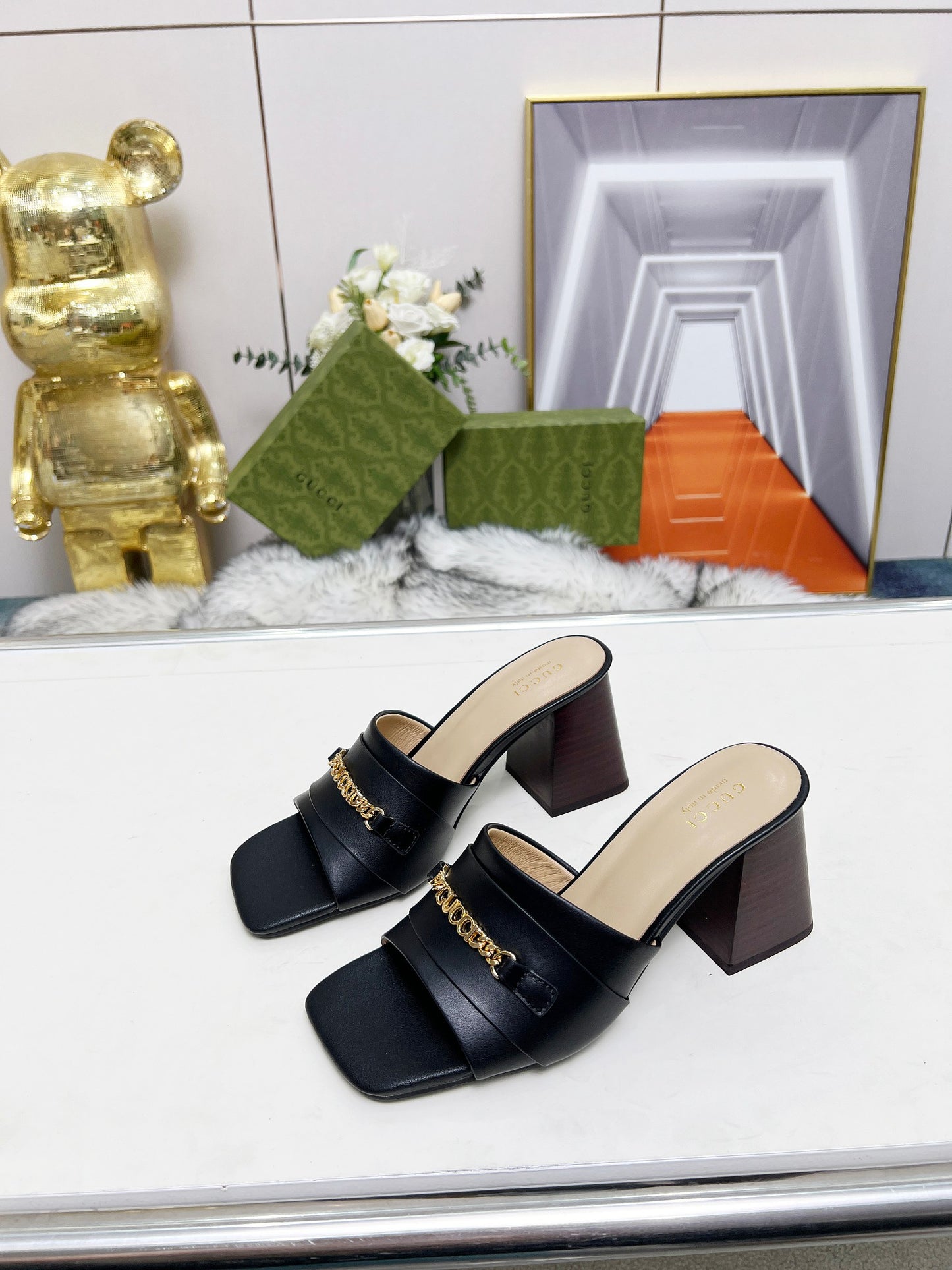 275NB11ZDE Stylish leather High heels