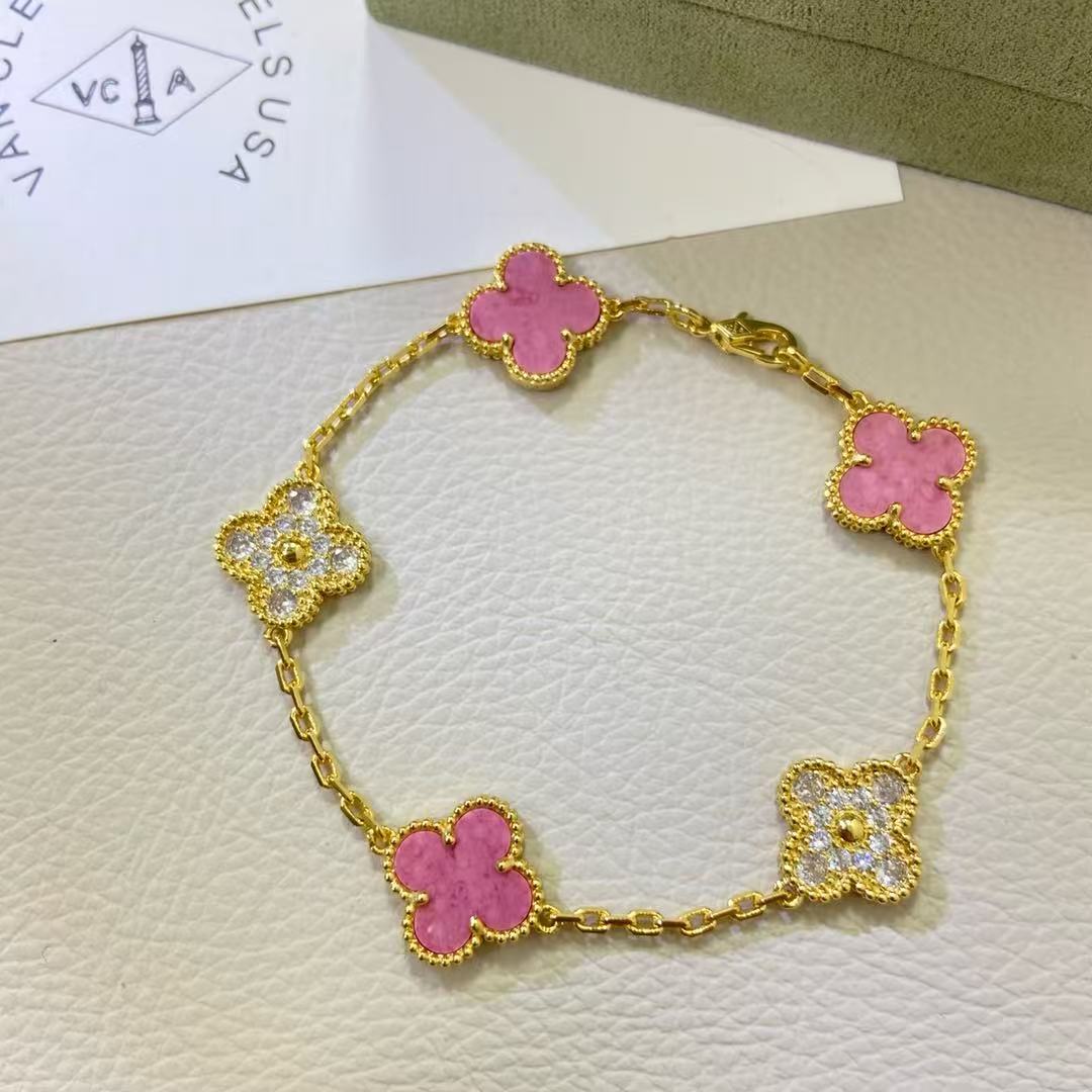 5XVA179KDE Stylish bracelets 5 flowers normal size1.5cm flower