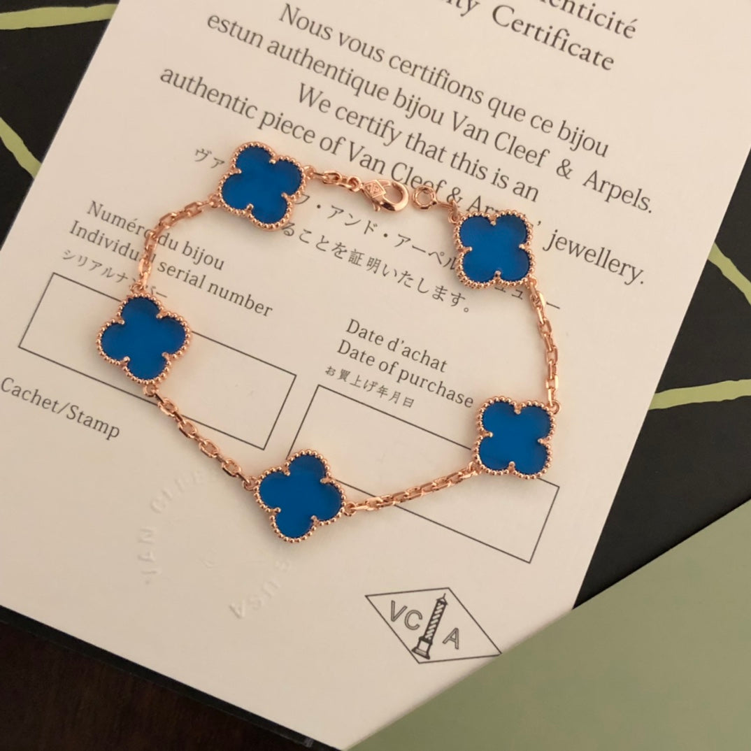 5XVA180KDE Stylish bracelets 5 flowers normal size1.5cm flower