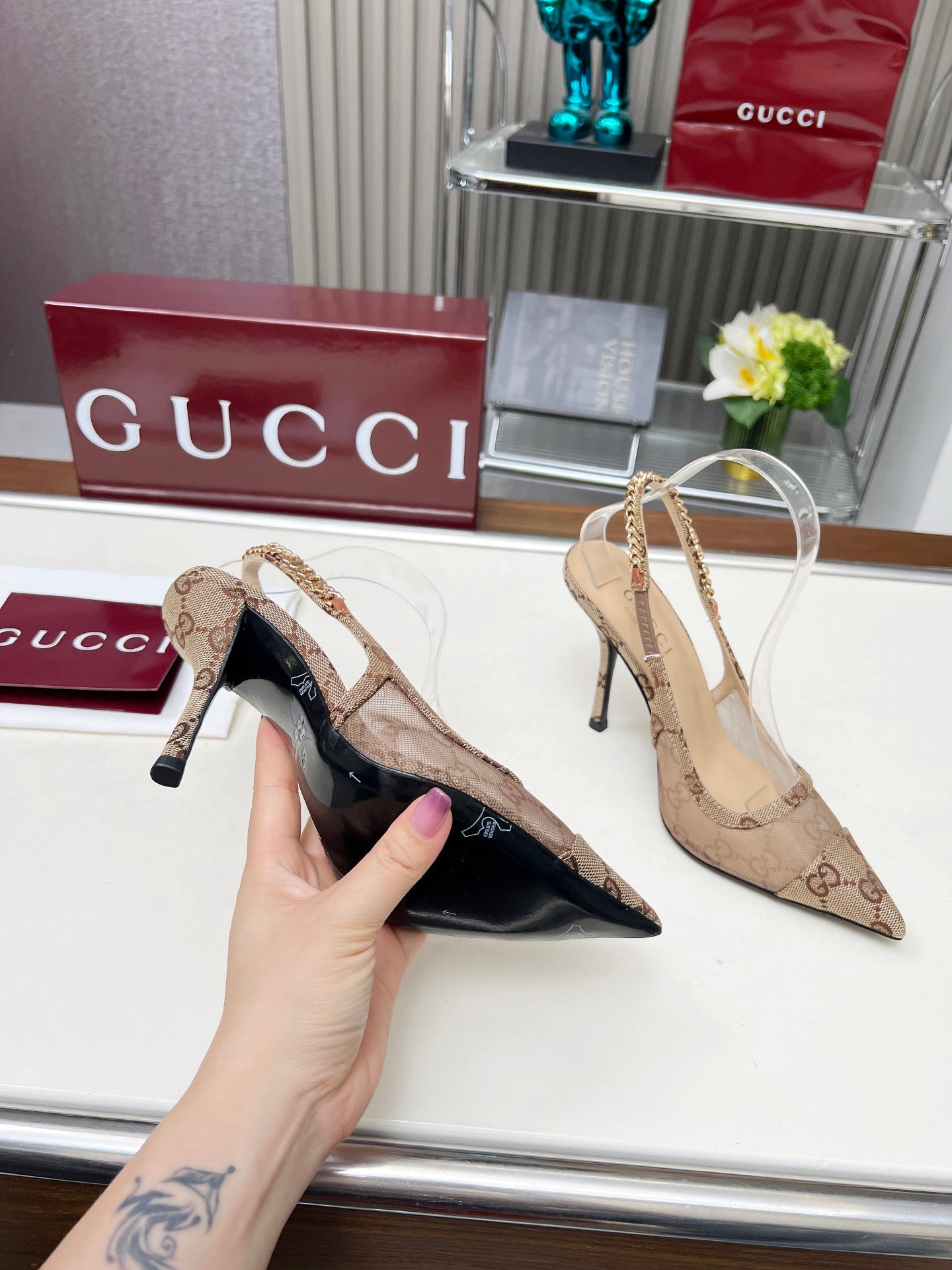 285ZB61ZDE Stylish leather  High heels