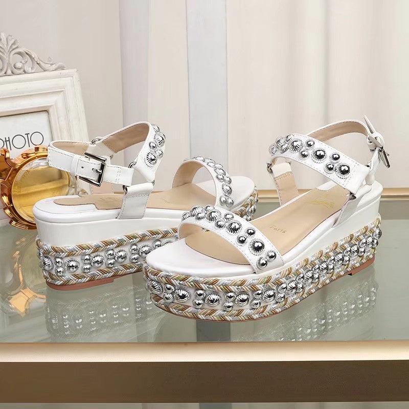 J4A49ZDE Stylish leather High heels 6.5cm