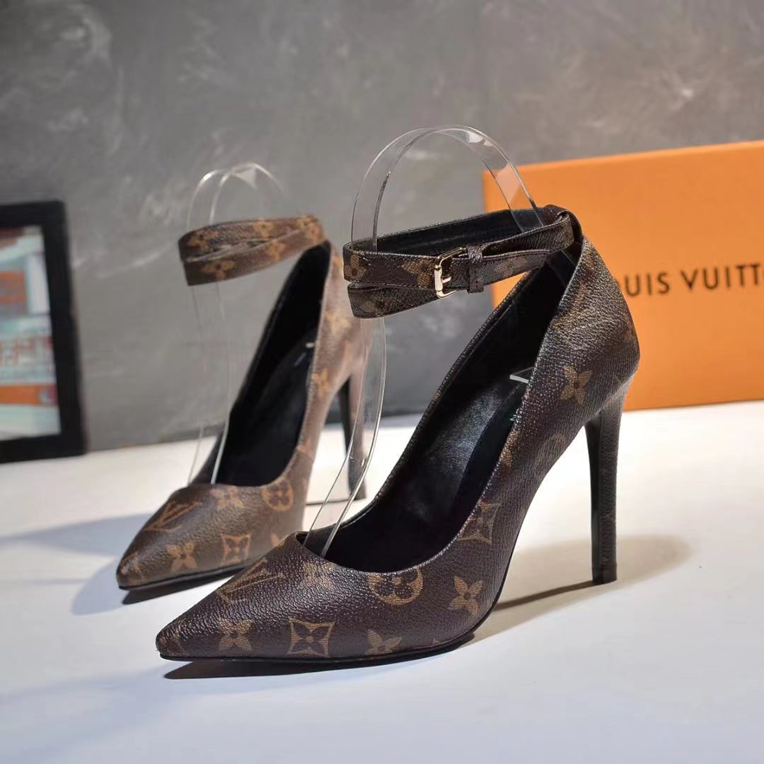 245RE35ZDE Stylish  leather High heels