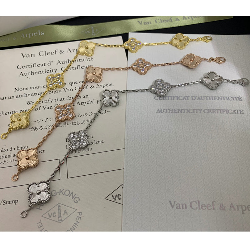 5XVA201KDE Stylish bracelets 5 flowers normal size1.5cm flower