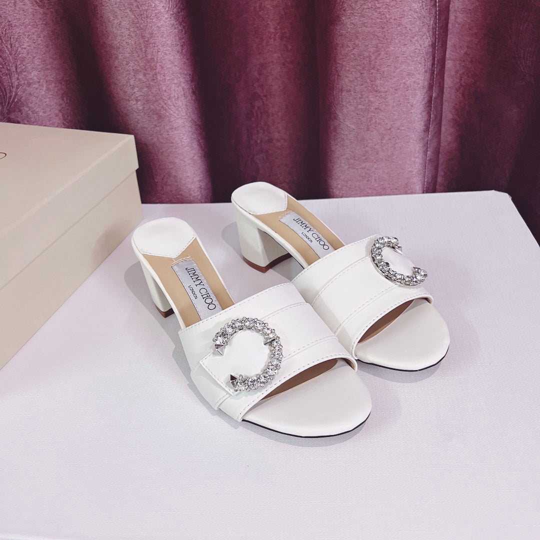 14A166ZDE Stylish Slippers  Heel height 6cm