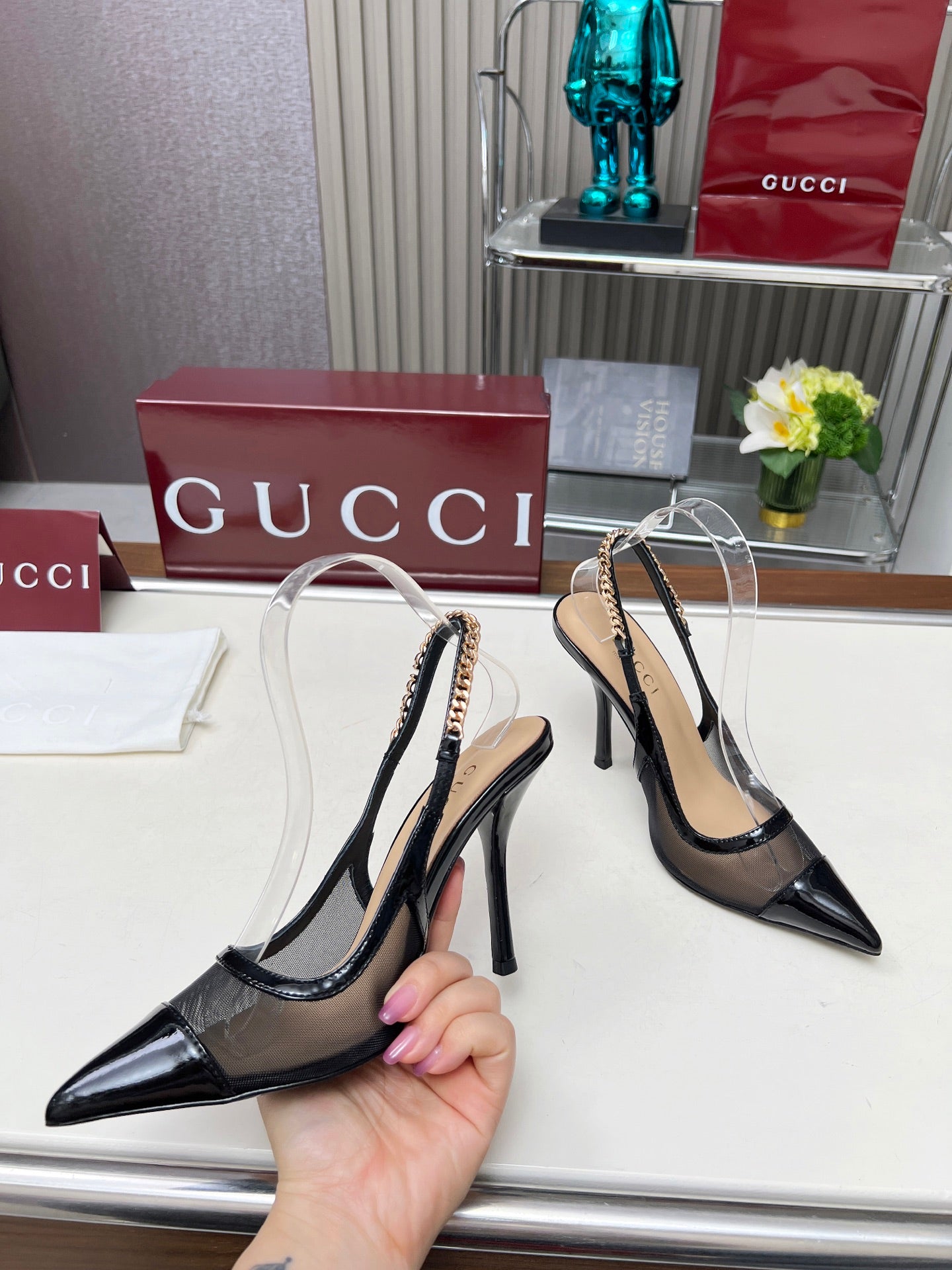 285ZB61ZDE Stylish leather  High heels