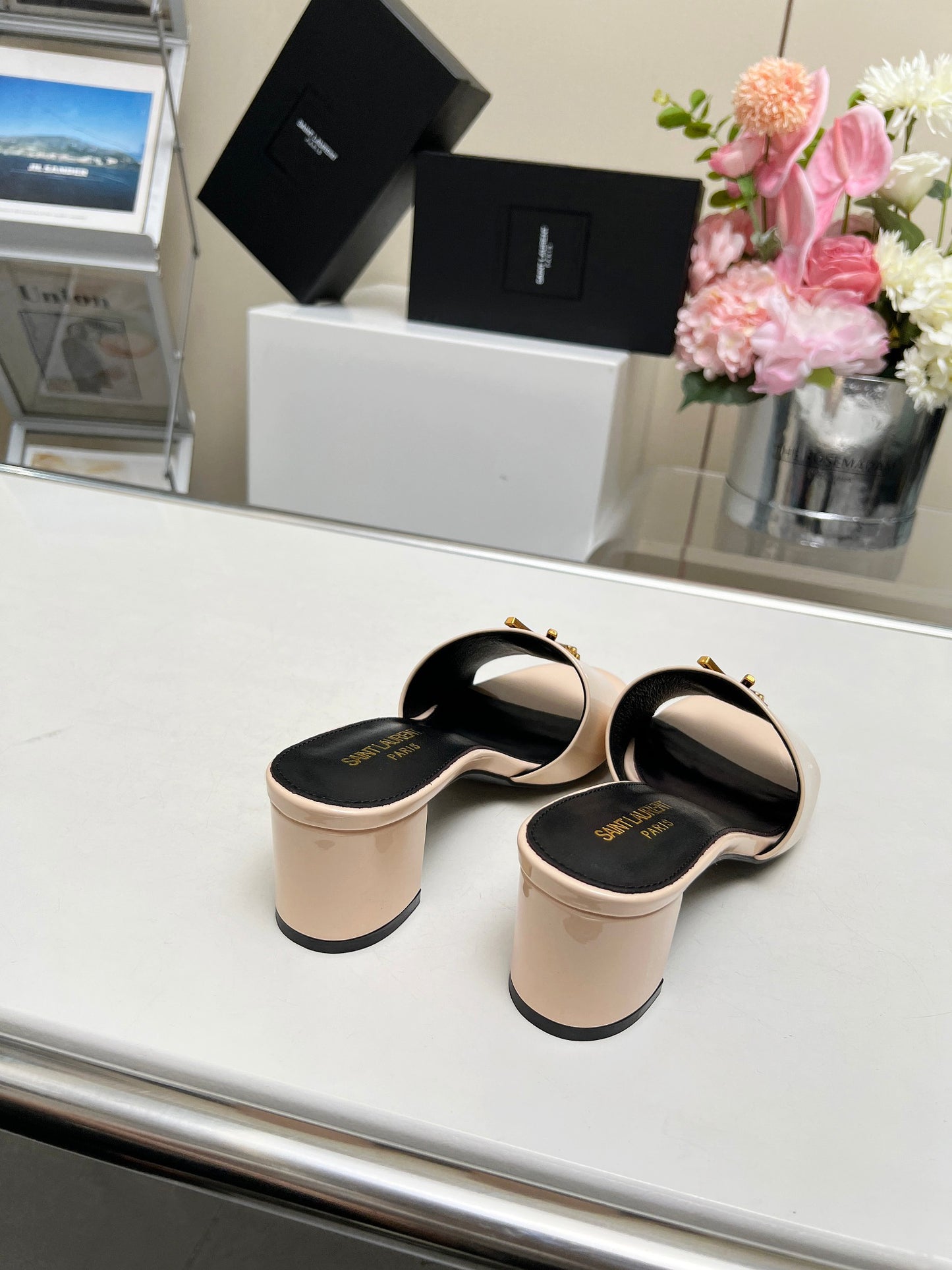 285ZSL34ZDE Stylish leather High heels(Heel height 5CM)