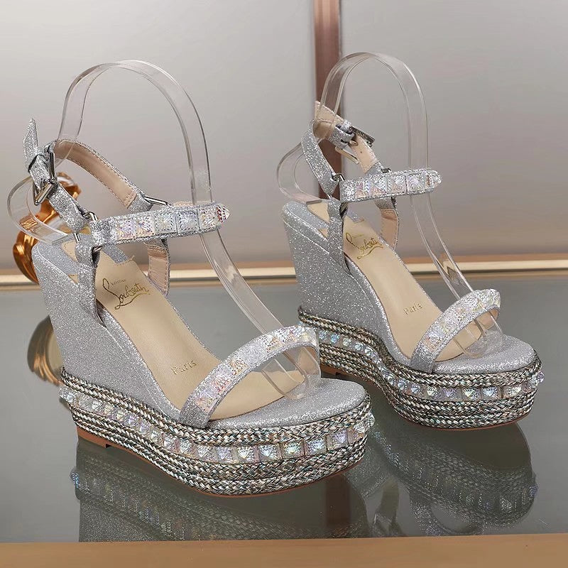 J4A50ZDE Stylish leather High heels 12cm heel
