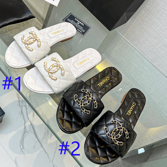245RC12ZDE Stylish genuine leather slippers