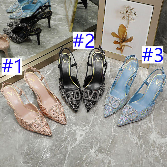 245RVL13ZDE Stylish leather  High heels