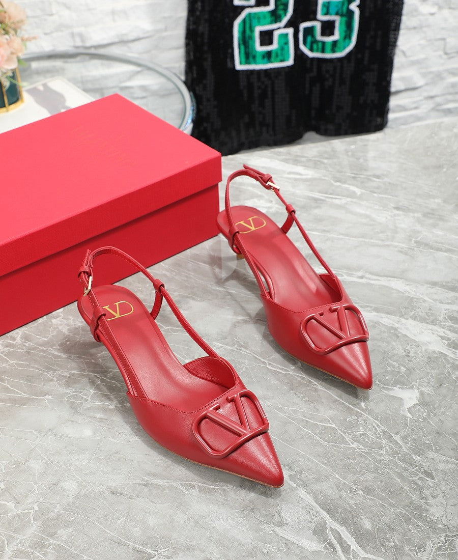 245RVL19ZDE Stylish leather  High heels