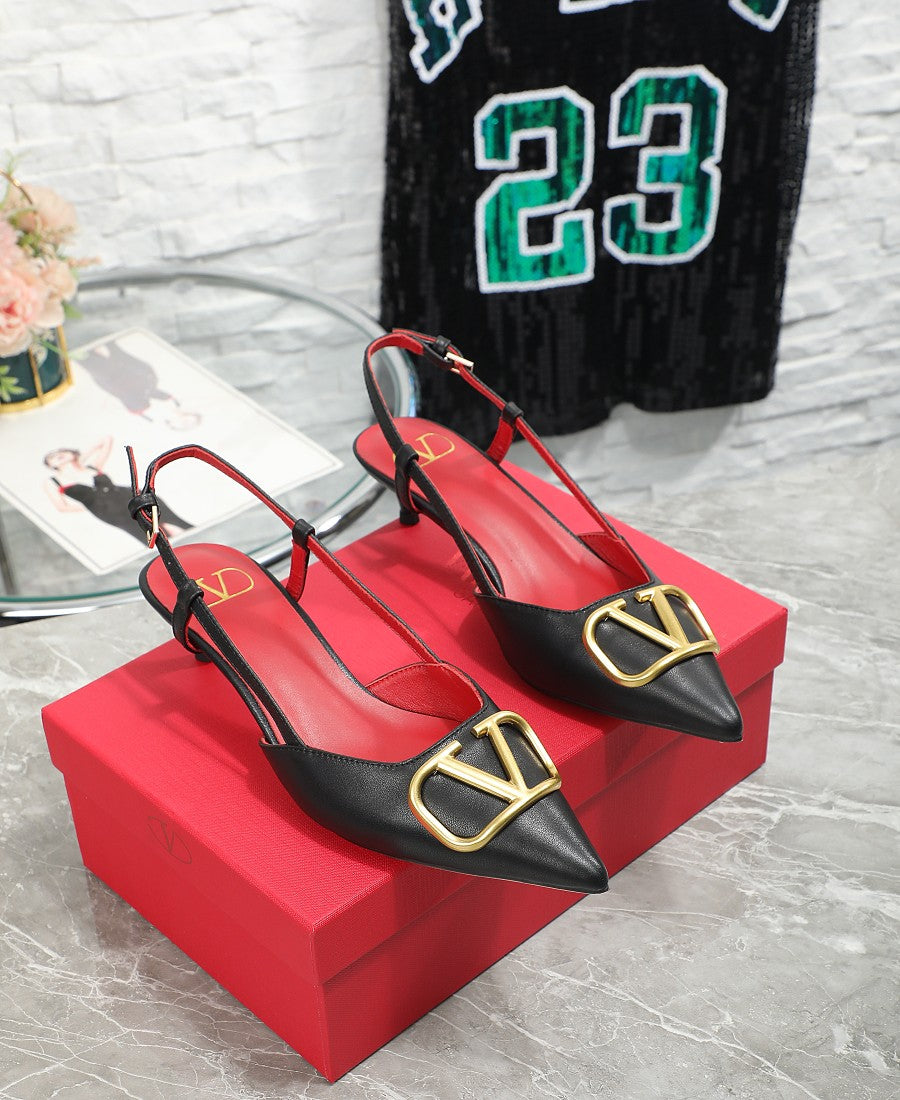 245RVL19ZDE Stylish leather  High heels
