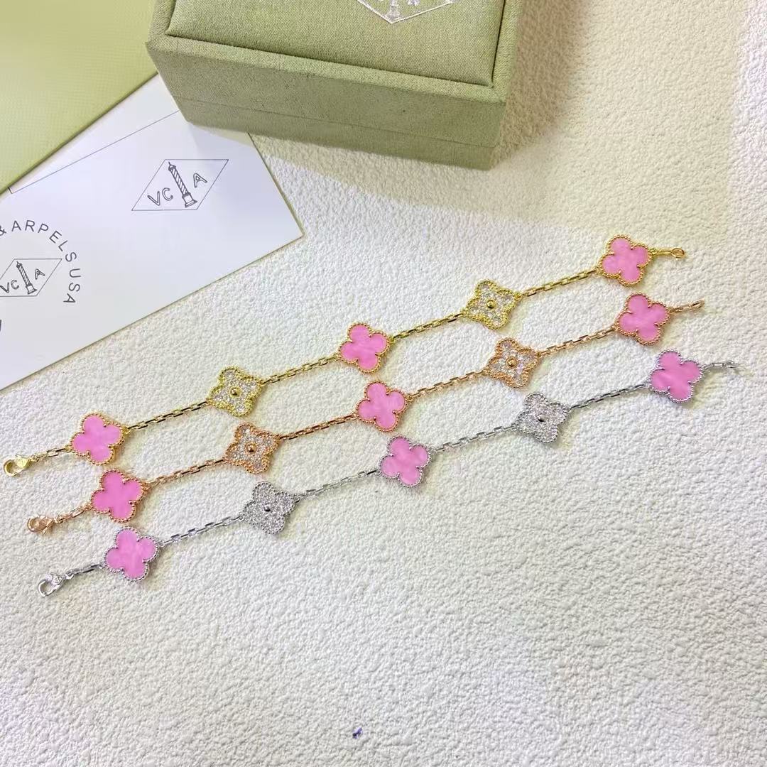 5XVA179KDE Stylish bracelets 5 flowers normal size1.5cm flower