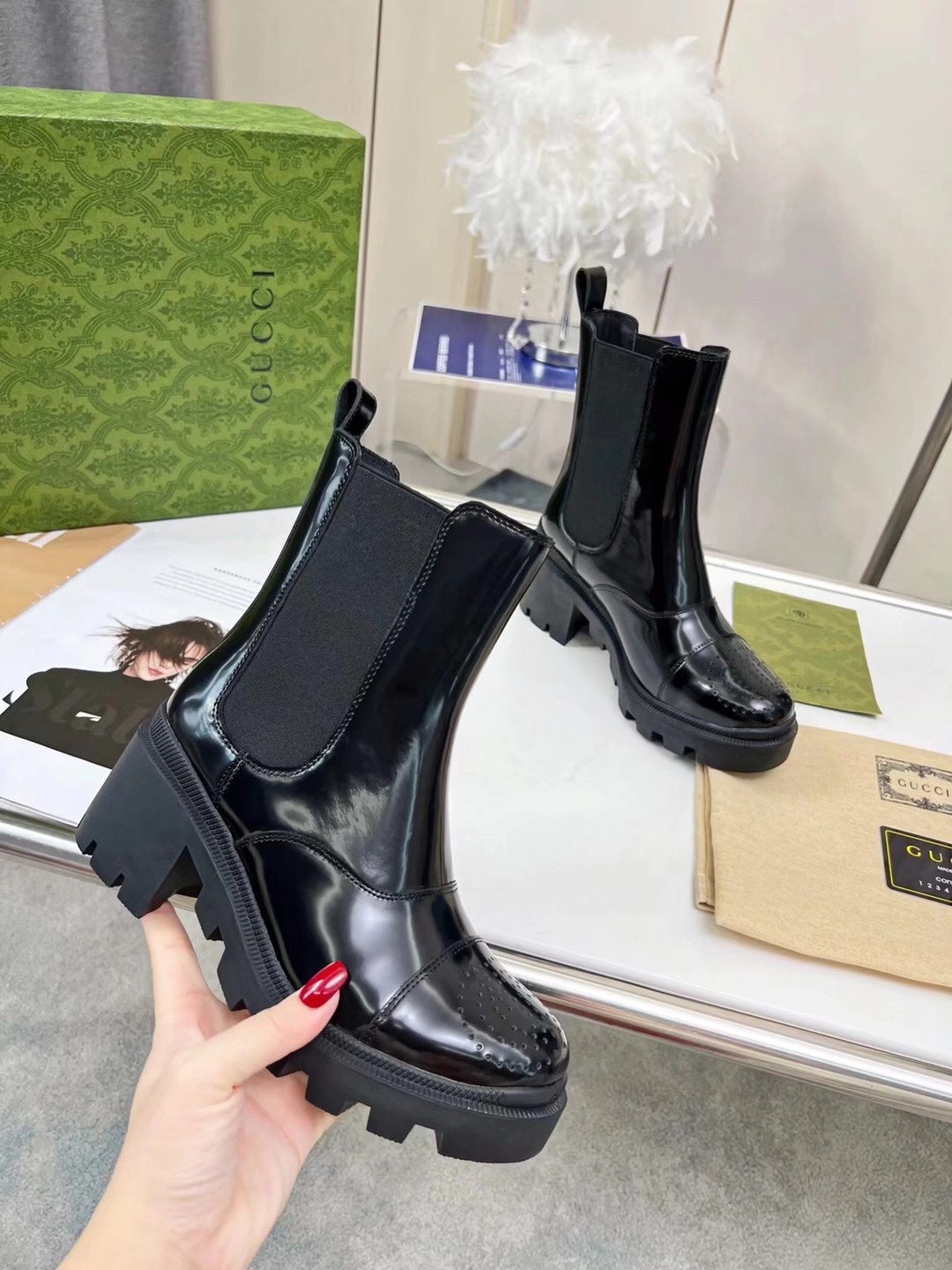 2XB198ZDE Stylish leather boot (top layer leather lining)