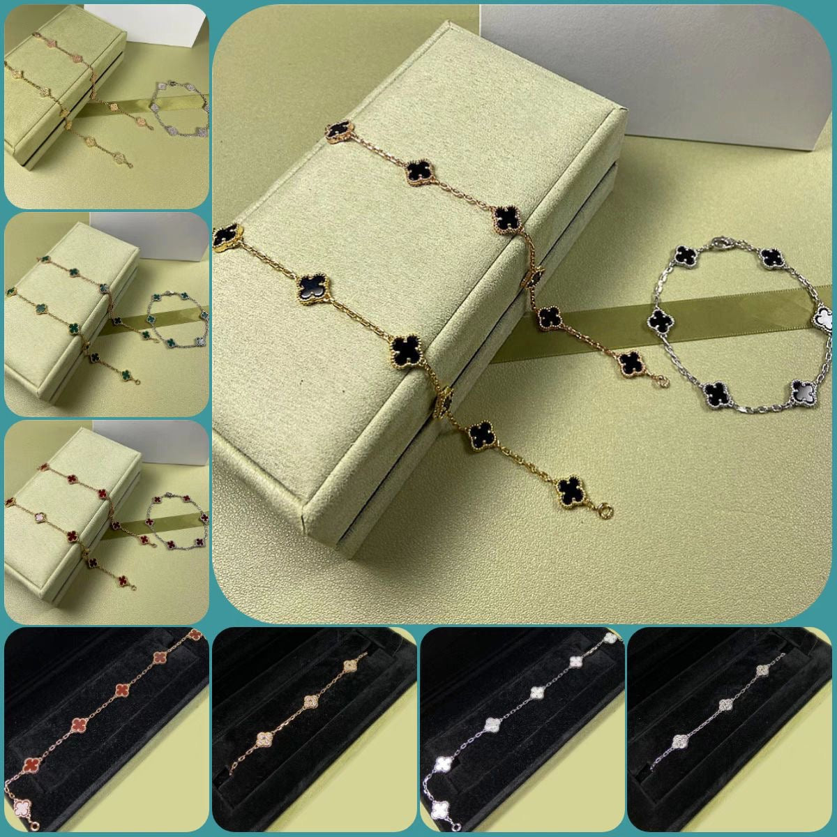 5XVA183KDE Stylishbracelets 6 flowers mini size 0.9cm flower