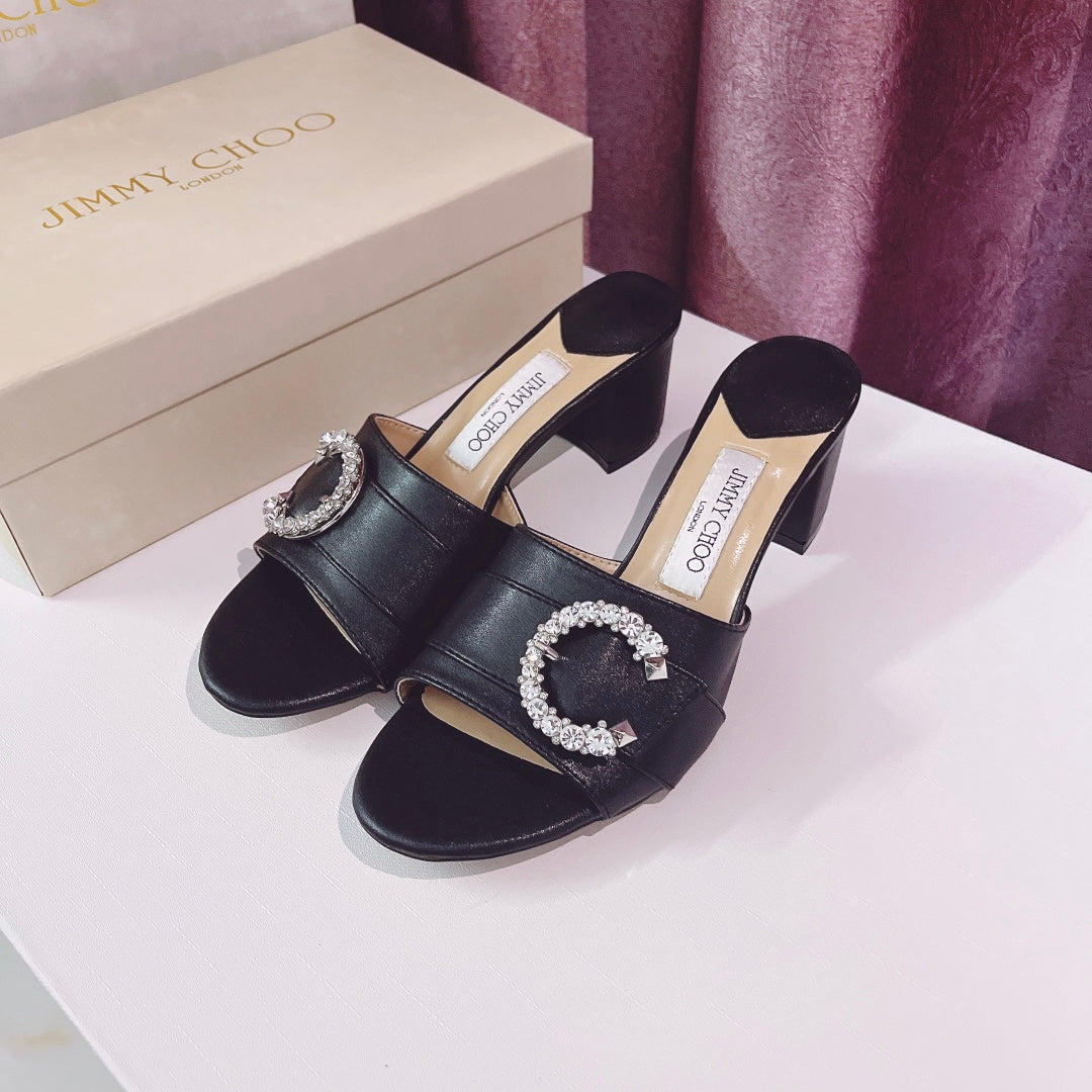 14A166ZDE Stylish Slippers  Heel height 6cm