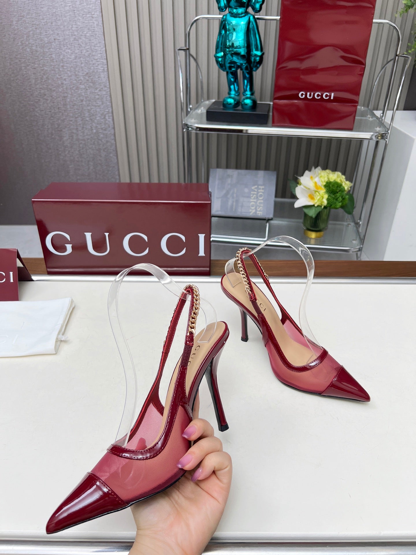 285ZB61ZDE Stylish leather  High heels