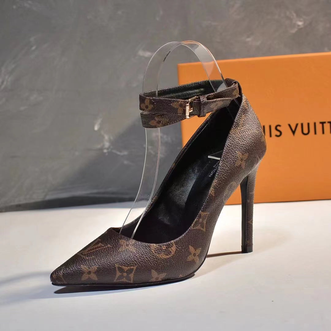 245RE35ZDE Stylish  leather High heels