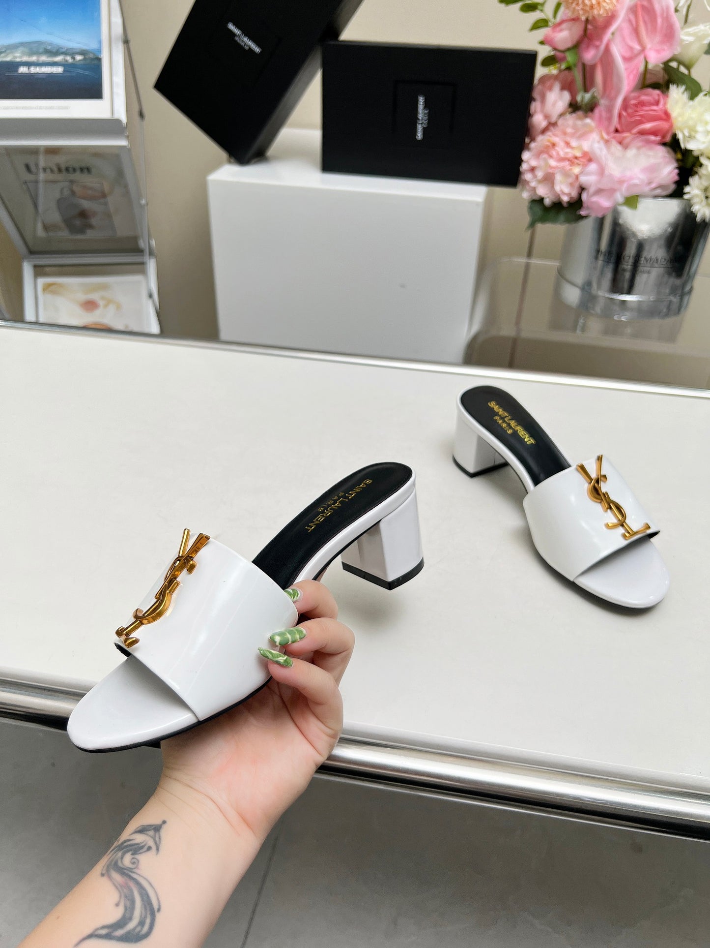 285ZSL34ZDE Stylish leather High heels(Heel height 5CM)