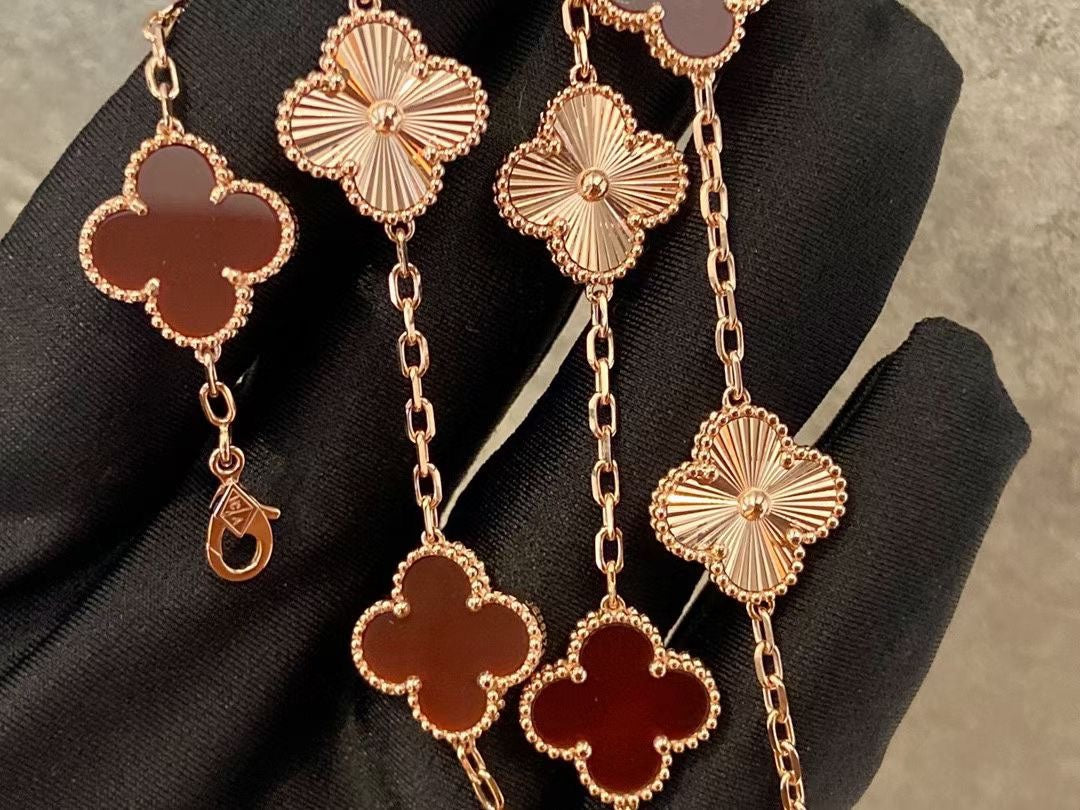 5XVA190KDE Stylish 6 flowers bracelets+2 flowers earrings