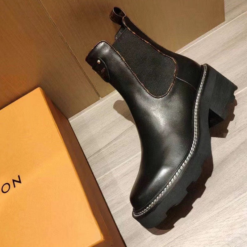 JE1XDE Stylish leather boots